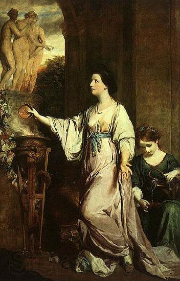 Sir Joshua Reynolds Lady Sarah Bunbury Sacrificing to the Graces Norge oil painting art